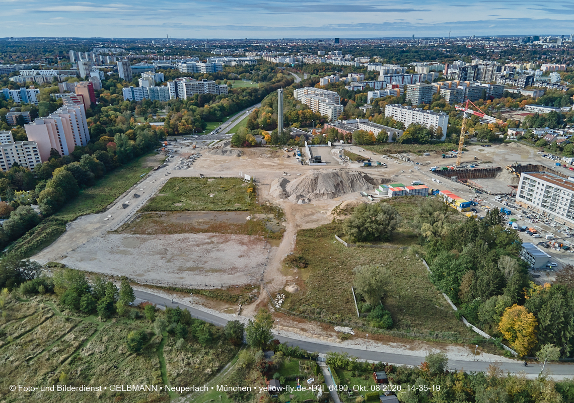 08.10.2020 - Baustelle Alexisquartier und Umgebung in Neuperlach